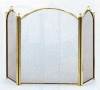 3 Panel Polished Brass Arched Screen #61024