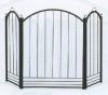 3-Panel Satin/Nickel Arched Screen with Bars #61028