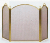 3 Panel Solid Brass Arched Screen #61032
