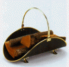 Black Basket, Trimmed in Brass #61046