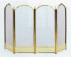 4 Panel Arched Solid Brass w/ Filigree Plates #61104