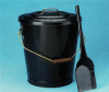 Black Steel Ash Container ans Shovel Set #73110